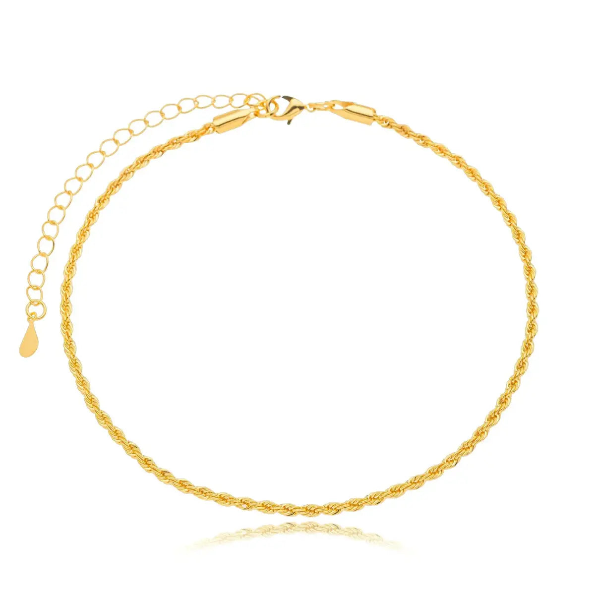 Pulseira Cordão Baiano Design Clássico Banhada em Ouro 18K