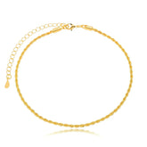 Pulseira Cordão Baiano Design Clássico Banhada em Ouro 18K