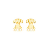 Brinco Cachorro Pequeno Delicado Banhado em Ouro 18K