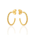 Brinco Argola Torcida Delicada Banhado a Ouro 18K