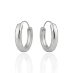 Brinco Argolinha Lisa Moderno Pequeno em Prata 925