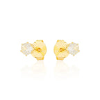 Brinco Ponto de Luz Médio Clássico Banhado a Ouro 18K