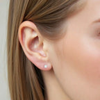 Brinco Ponto de Luz Médio Clássico em Prata 925