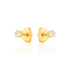 Brinco Ponto de Luz Pequeno Clássico Banhado a Ouro 18K