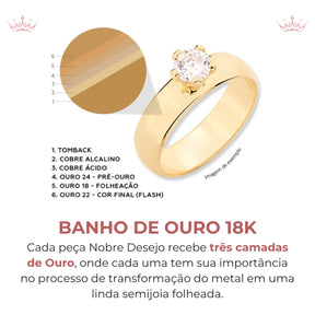 Brinco Ponto de Luz Pequeno Clássico Banhado a Ouro 18K