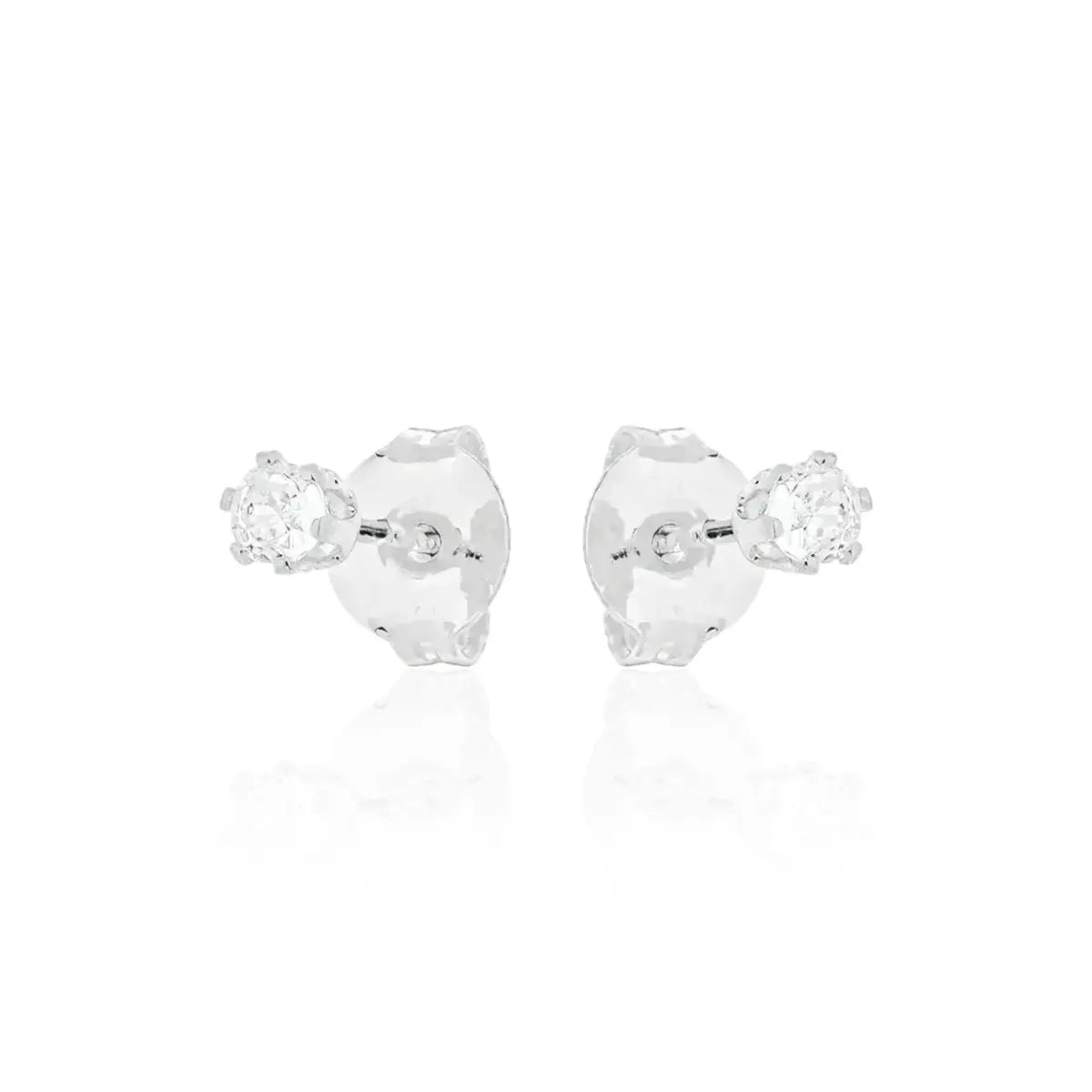 Brinco Ponto de Luz Pequeno Clássico em Prata 925