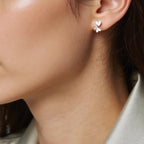 Brinco Três Corações Micro Zircônias Cravejado em Prata 925