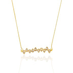 Colar Cercadinho Gotas Zircônias Cristal Banhado a Ouro 18K