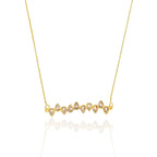 Colar Cercadinho Gotas Zircônias Cristal Banhado a Ouro 18K