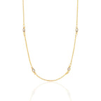 Colar Choker Pontos Zircônias Pequenas Banhado a Ouro 18K