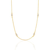 Colar Choker Pontos Zircônias Pequenas Banhado a Ouro 18K