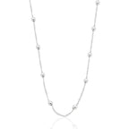 Colar Corrente Bolinhas Elos Torcidos em Prata 925