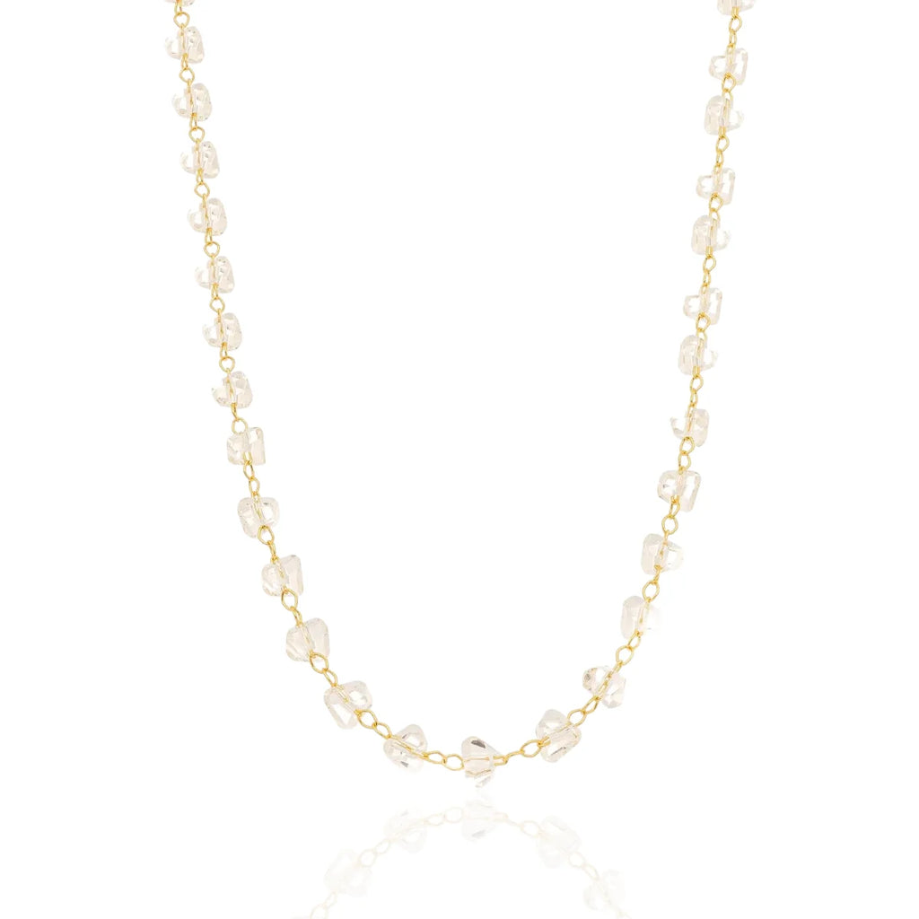 Colar de Corrente com Zircônias Banhado a Ouro 18K