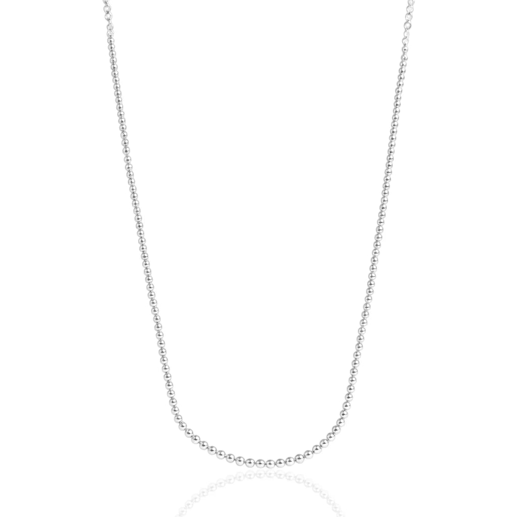 Colar Diamantado Bolinhas Moderno Delicado em Prata 925