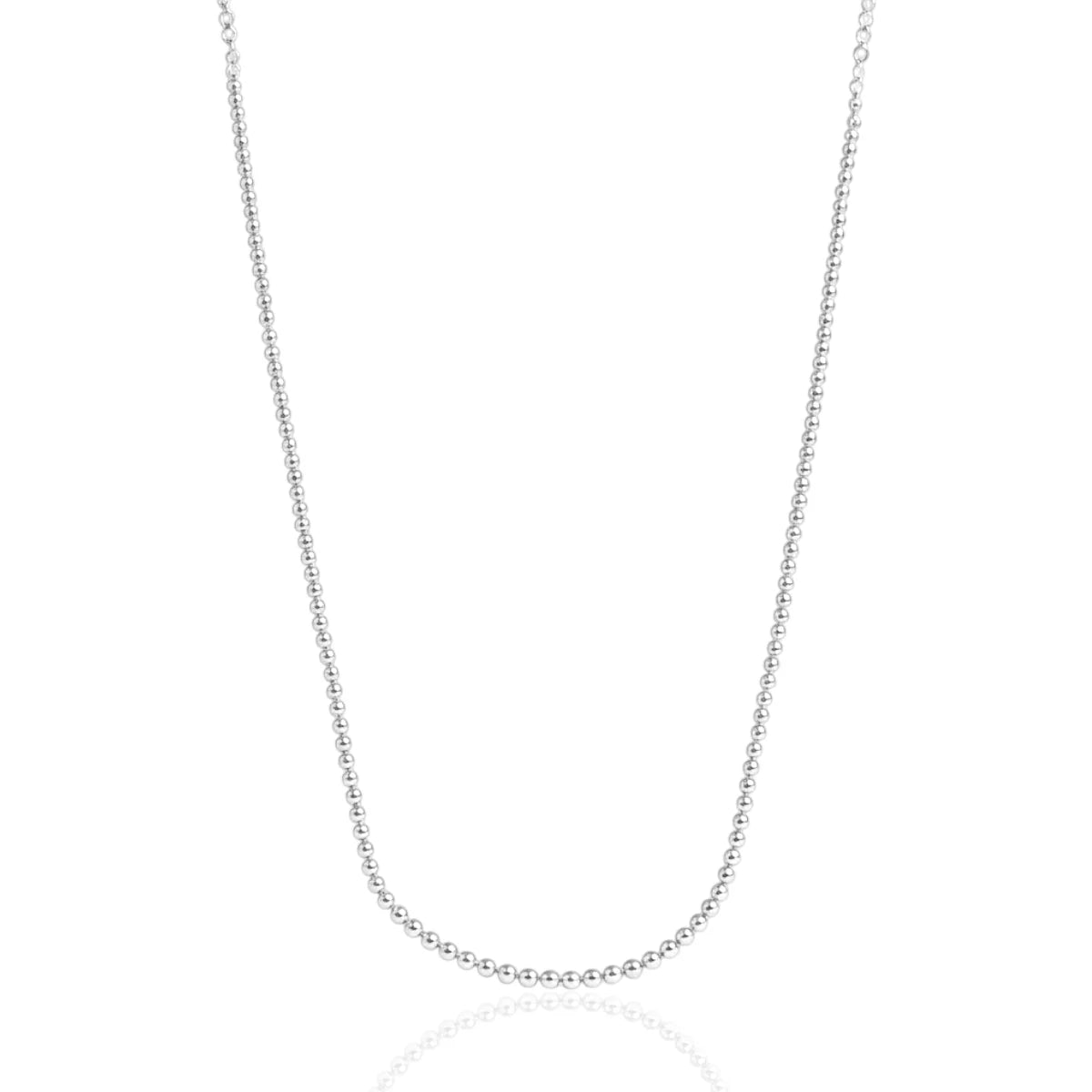 Colar Diamantado Bolinhas Moderno Delicado em Prata 925