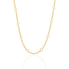 Colar Mini Trevos Quatro Folhas Pérola Banhado a Ouro 18K