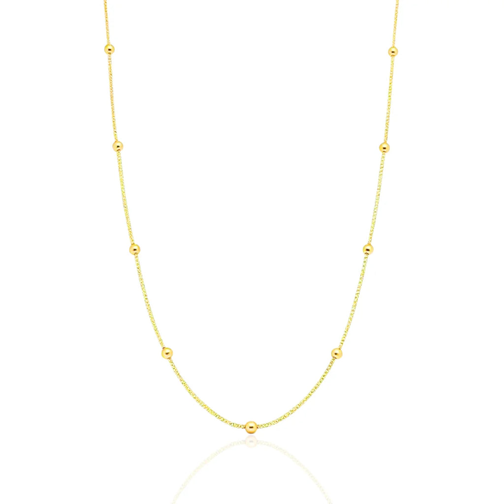 Colar Veneziana Bolinhas Moderno Banhado a Ouro 18K