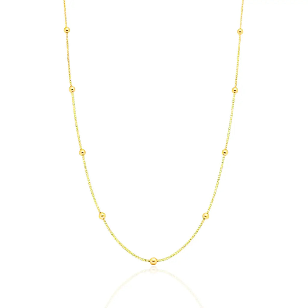 Colar Veneziana Bolinhas Moderno Banhado a Ouro 18K