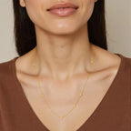 Colar Veneziana Bolinhas Moderno Banhado a Ouro 18K