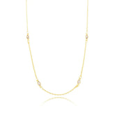 Colar Choker Pontos Zircônias Pequenas Banhado em Ouro 18K