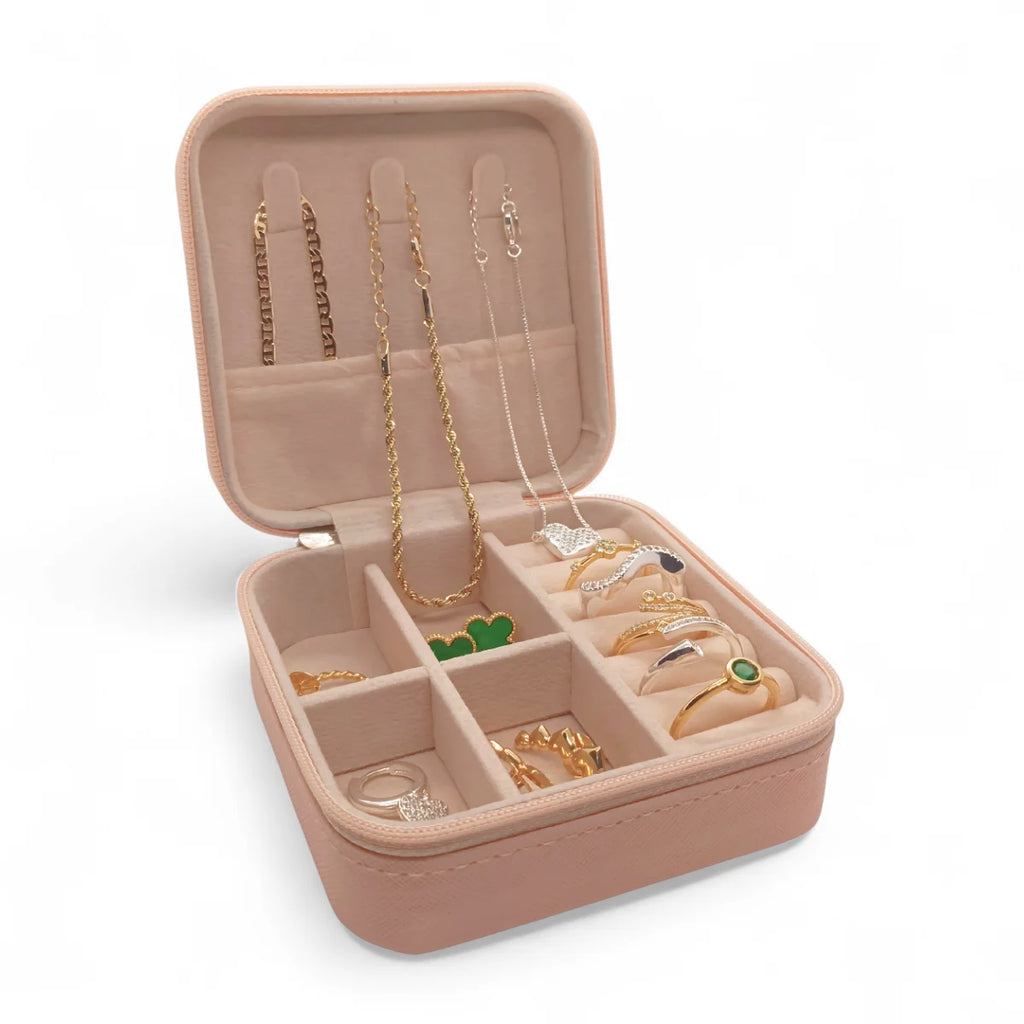 Porta Joias Portátil Caixinha de Bolsa e Armazenamento