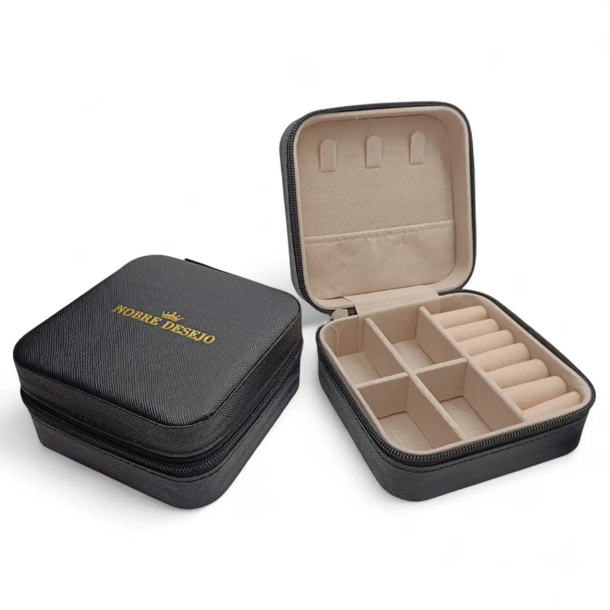 Porta Joias Portátil Caixinha de Bolsa e Armazenamento