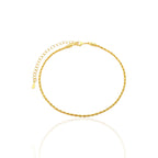 Pulseira Cordão Baiano Design Clássico Banhada a Ouro 18K