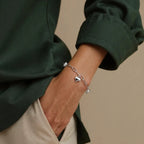 Pulseira Lisa Elos Três Corações Moderna em Prata 925