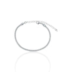 Pulseira Malha Veneziana com Detalhes Finos em Prata 925