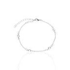 Pulseira Quatros Pontos de Luz Minimalista em Prata 925