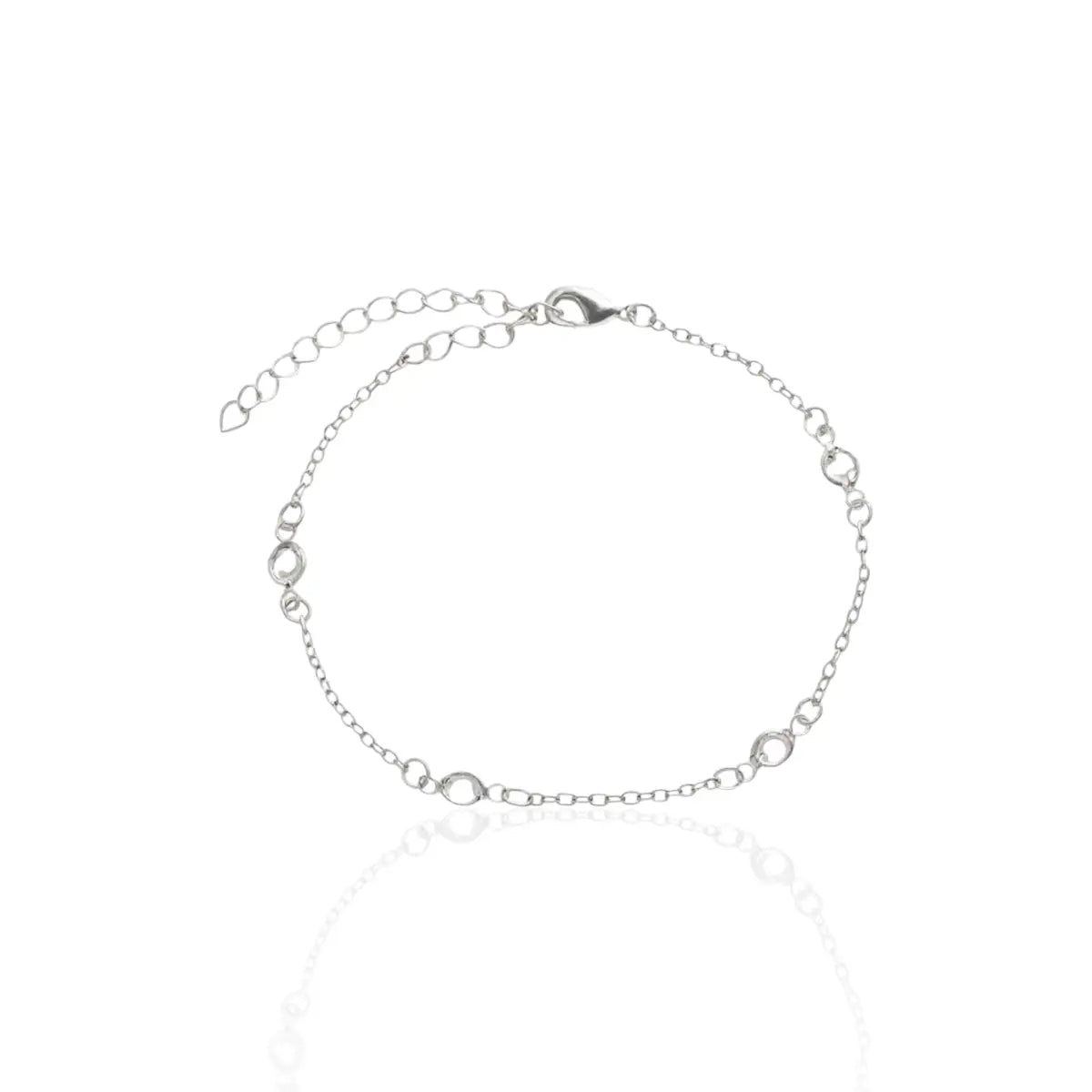 Pulseira Quatros Pontos de Luz Minimalista em Prata 925