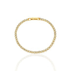 Pulseira Riviera Pedras de Zircônias Banhada a Ouro 18K