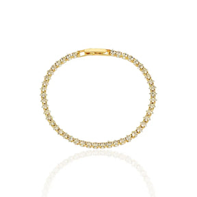Pulseira Riviera Pedras de Zircônias Banhada a Ouro 18K