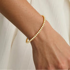 Pulseira Riviera Pedras de Zircônias Banhada a Ouro 18K