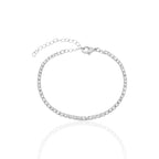 Pulseira Riviera Pedras Zircônias Cor Cristal em Prata 925