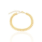 Pulseira Setas Detalhadas Delicadas Banhada a Ouro 18K