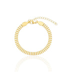 Pulseira Trio de Bolinhas Moderno Banhado a Ouro 18K